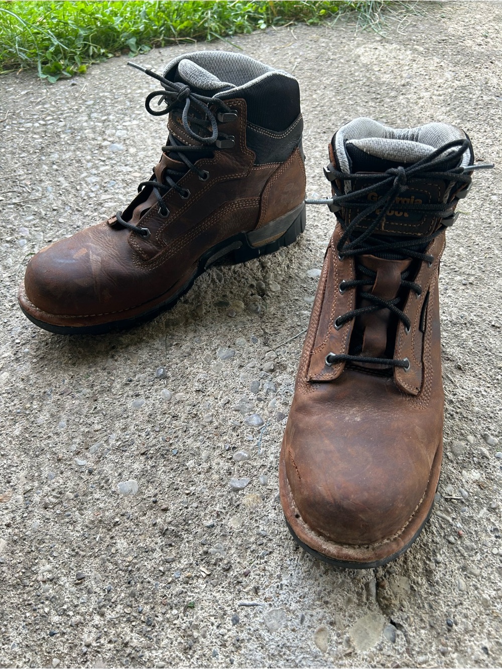 Georgia Men's Brown Leather Work Boots - Lace-Up  Sz 11 M